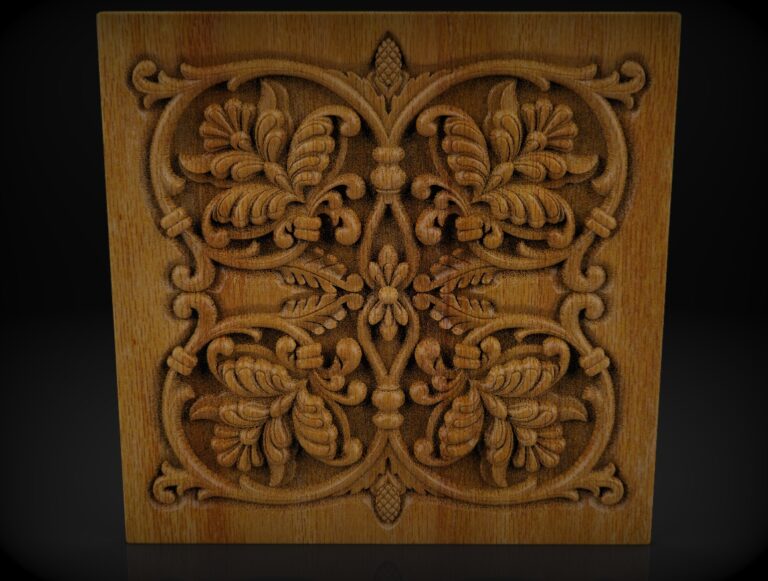 Floral Frame Decorative Wood Overlays, Relief Woodworking, CNC Wood ...