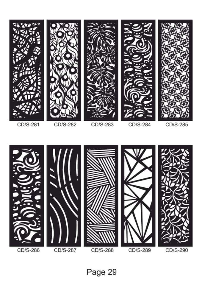 Laser Cut Decorative Panels Set SVG File - Dezin