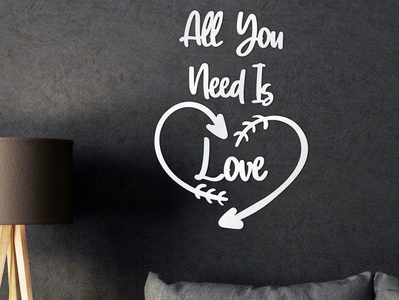 All You Need is Love Wood Sign, Bedroom Wall Art