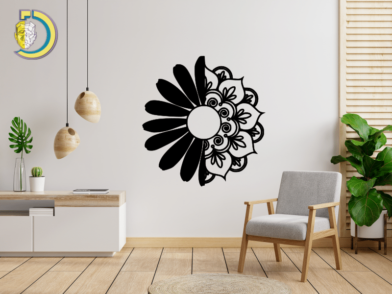Daisy Mandala Floral SVG Sunflower Mandala Decor Free Vector