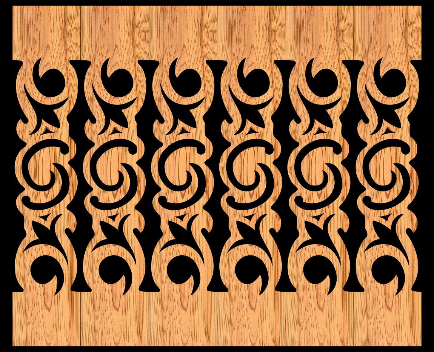 Decorative Baluster Railing 36 Pattern PDF File