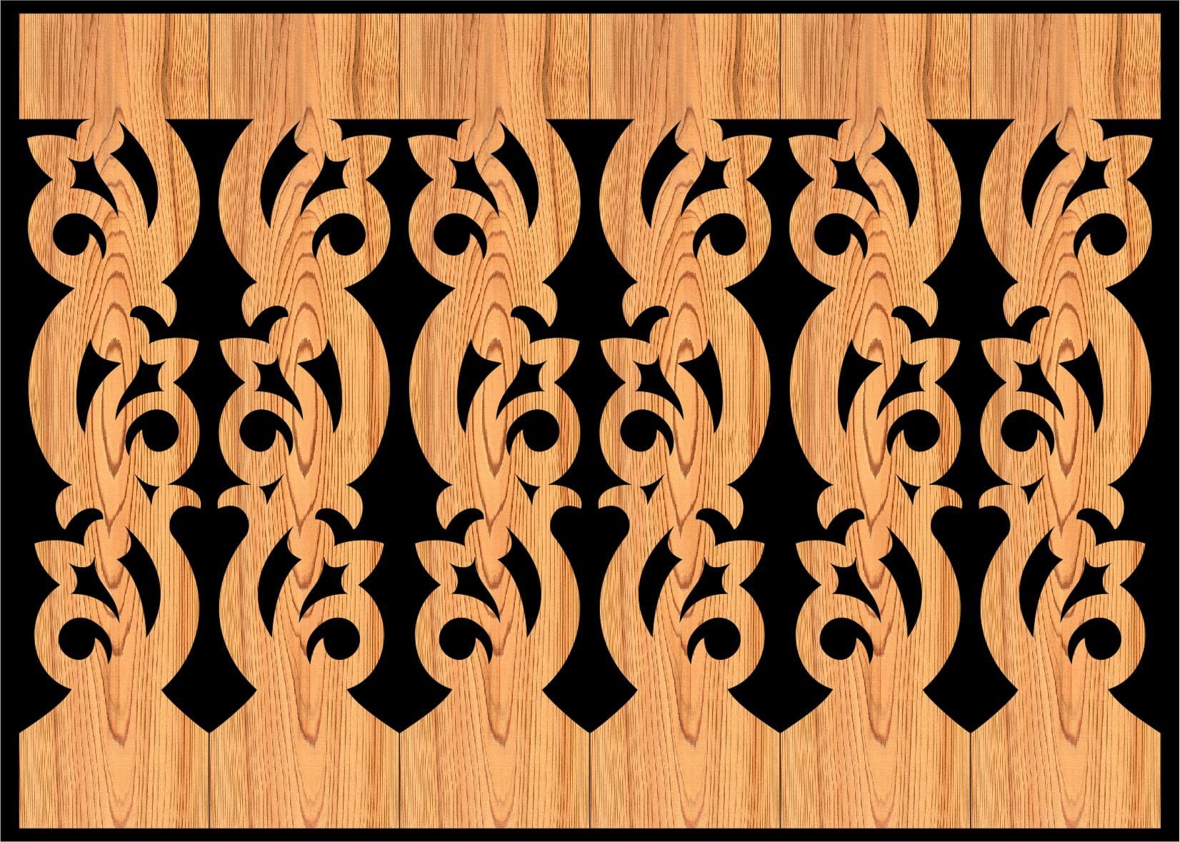 Decorative Baluster Railing 43 Pattern PDF File