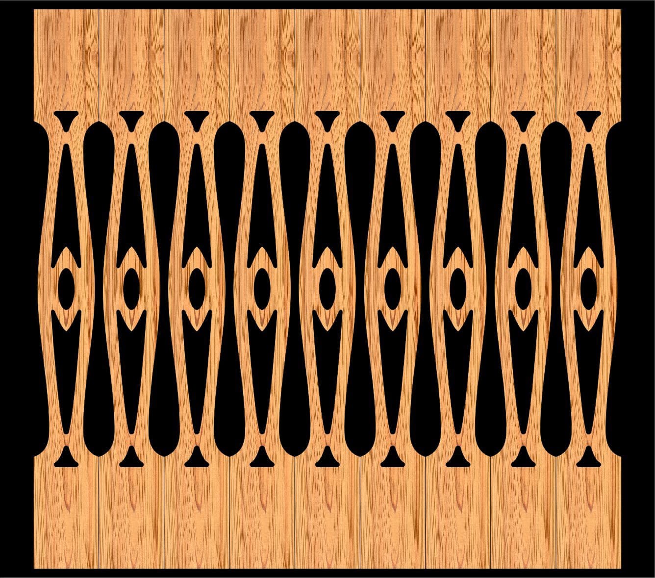 Decorative Baluster Railing 46 Pattern PDF File