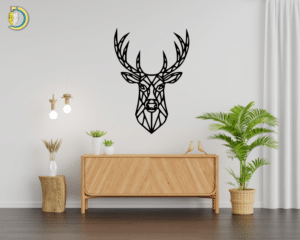 Deer Head Home Wall Decor Geometric Deer Head Wall Art