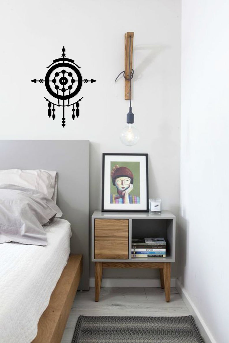 Dream Catcher Wall Art Geometric Metal Wall Art Metal Wall Decor