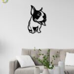 Friendly French Bulldog Dog Metal Wall Art Decoration