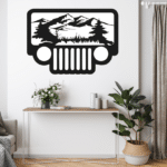 Jeep Scene Metal Wall Decor Laser Cut Plasma Design