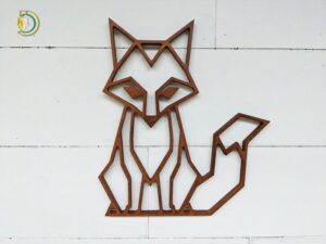 Laser Cut Fox Wall Hanging Geometric Woodland Wall Decor