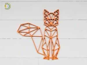 Laser Cut Geometric Fox Wall Hanging Wall Decor Free Vector