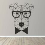 Laser Cut Puppy Geometric Wall Decor CDR DXF Free Vector