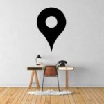 Location Icon Wall Decor Wall Sticker CDR DXF Free Vector