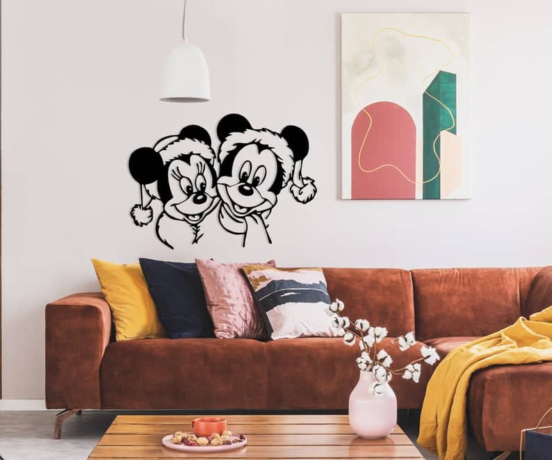 Mickey and Minnie Mouse Metal Wall Art Wall Decor