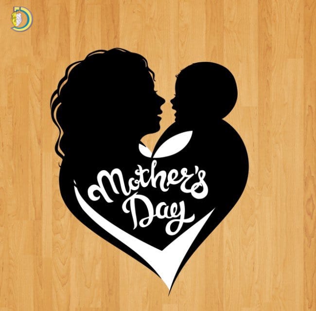 Mother's Day Laser Cutting CDR DXF Free Vector