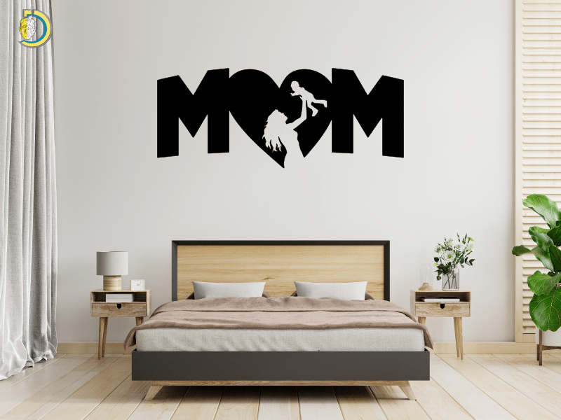 Mothers Day Wall Decor Wall Art CDR DXF Free Vector