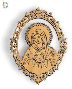 Our Lady Laser Cutting CDR DXF Free Vector