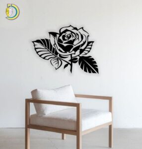 Rose Wall Decor Laser Cut Plasma CDR DXF SVG Free Vector