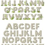 Stone Alphabet Set CDR Free Vector