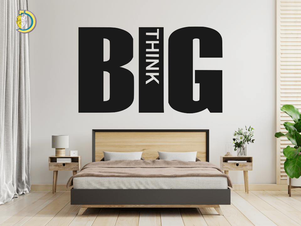 Think Big Motivation Wall Decor CDR DXF Free Vector