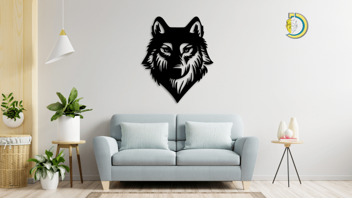 Wolf Metal Wall Art, Husky Laser cut Metal Wall Decor
