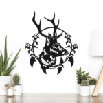 Wooden Deer Head Wall Art Wooden Animal Decor