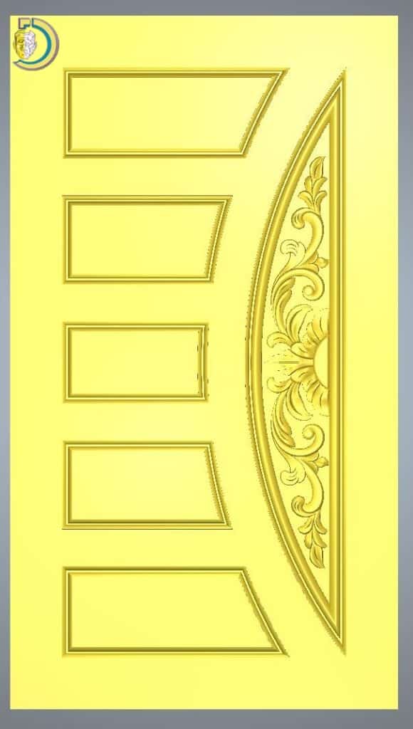 3D Door Design 028 Wood Carving Free RLF File For CNC Router