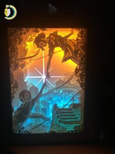 Anime Papercut Light Box CDR Free Vector