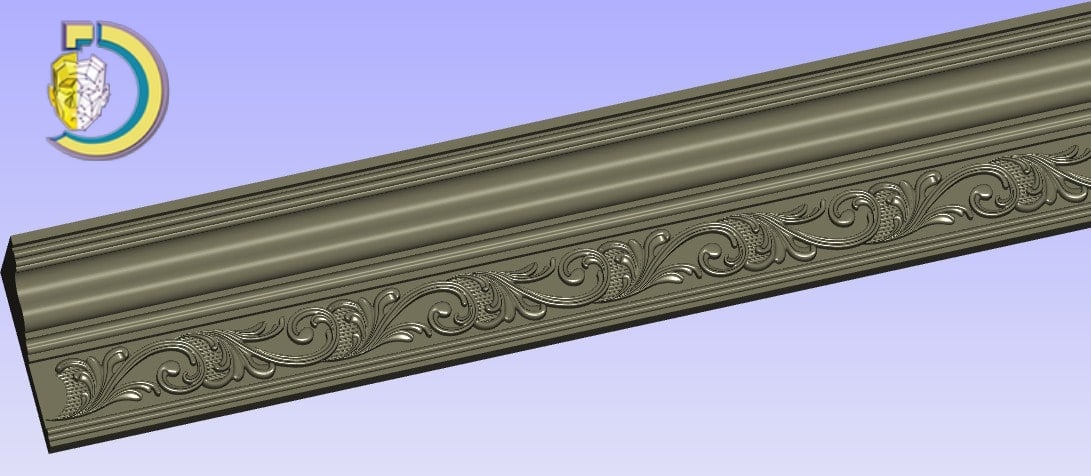 Baguette Wood Carving 24 Free STL 3D Model