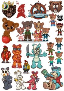 Bears Set 2 CDR Free Vector Clipart