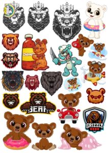 Bears Set CDR Free Vector Clipart