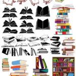 Books Set CDR Free Vector Clipart