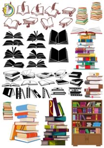 Books Set CDR Free Vector Clipart