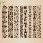 Border Decoration Elements Patterns Free Vector