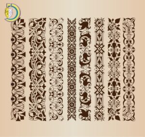 Border Decoration Elements Patterns Free Vector