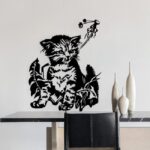 Cat Wall Decor Wall Art CDR Free Vector