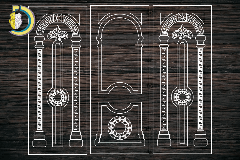 Decorative Door Design 39 CDR DXF Laser Cut Free Vector