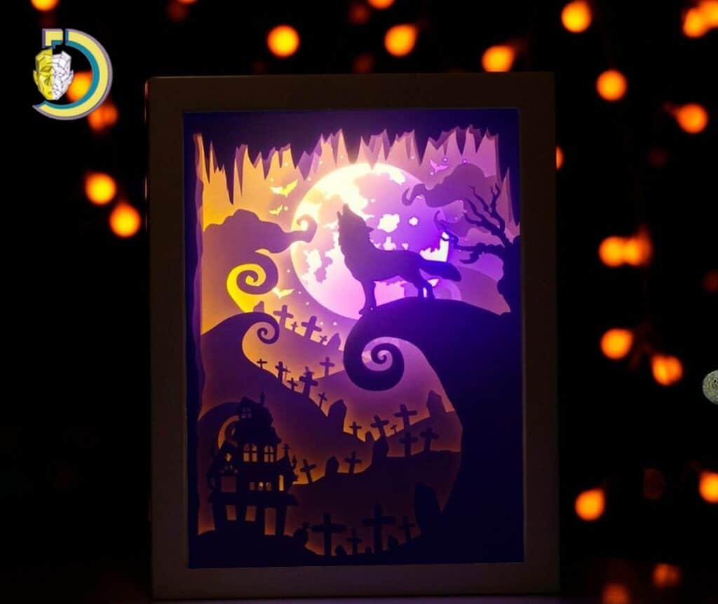 Halloween Light Box CDR DXF Free Vector