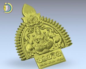 Indian God Oval Shape 3d Model for Wood Carving