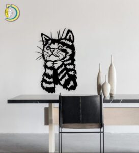 Kitten Wall Decor Free CDR DXF Vector