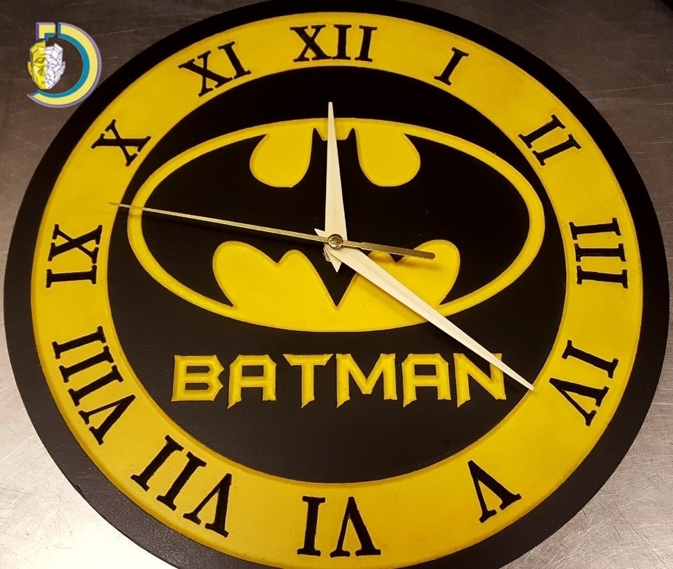 Laser Cut Batman Clock 12 Inch Free Vector