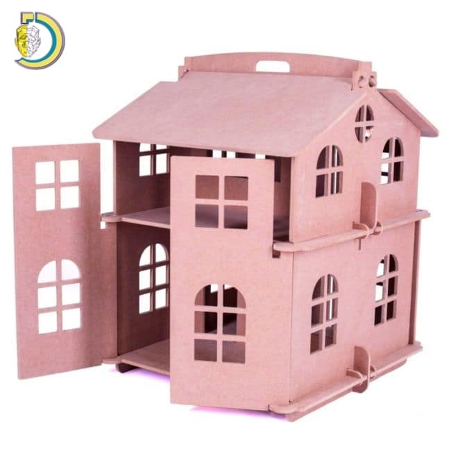 Laser Cut Children's House for Dolls Free Vector
