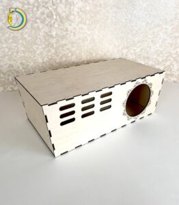 Laser Cut Chinchilla Hut Hideout House CDR Free Vector