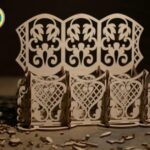 Laser Cut Decorative Pen Organizer Free Vector