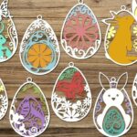 Laser Cut Easter Decorative Patterns Free Vector