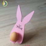 Laser Cut Easter Egg Holder Bunny CDR Free Vector