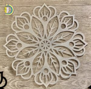 Laser Cut Floral Mandala Wall Art SVG Vector