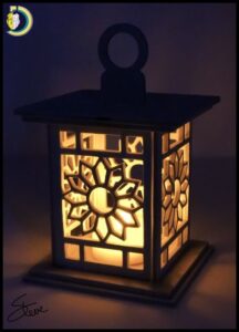 Laser Cut Flower Lamp PDF Free Vector