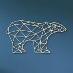 Laser Cut Geometric Bear SVG DXF Vector