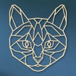 Laser Cut Geometric Cat Head SVG DXF Vector