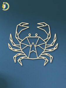 Laser Cut Geometric Crab SVG DXF Vector