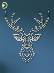 Laser Cut Geometric Deer SVG DXF Vector